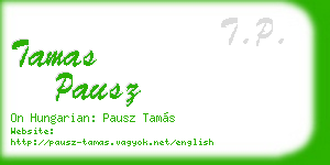 tamas pausz business card
